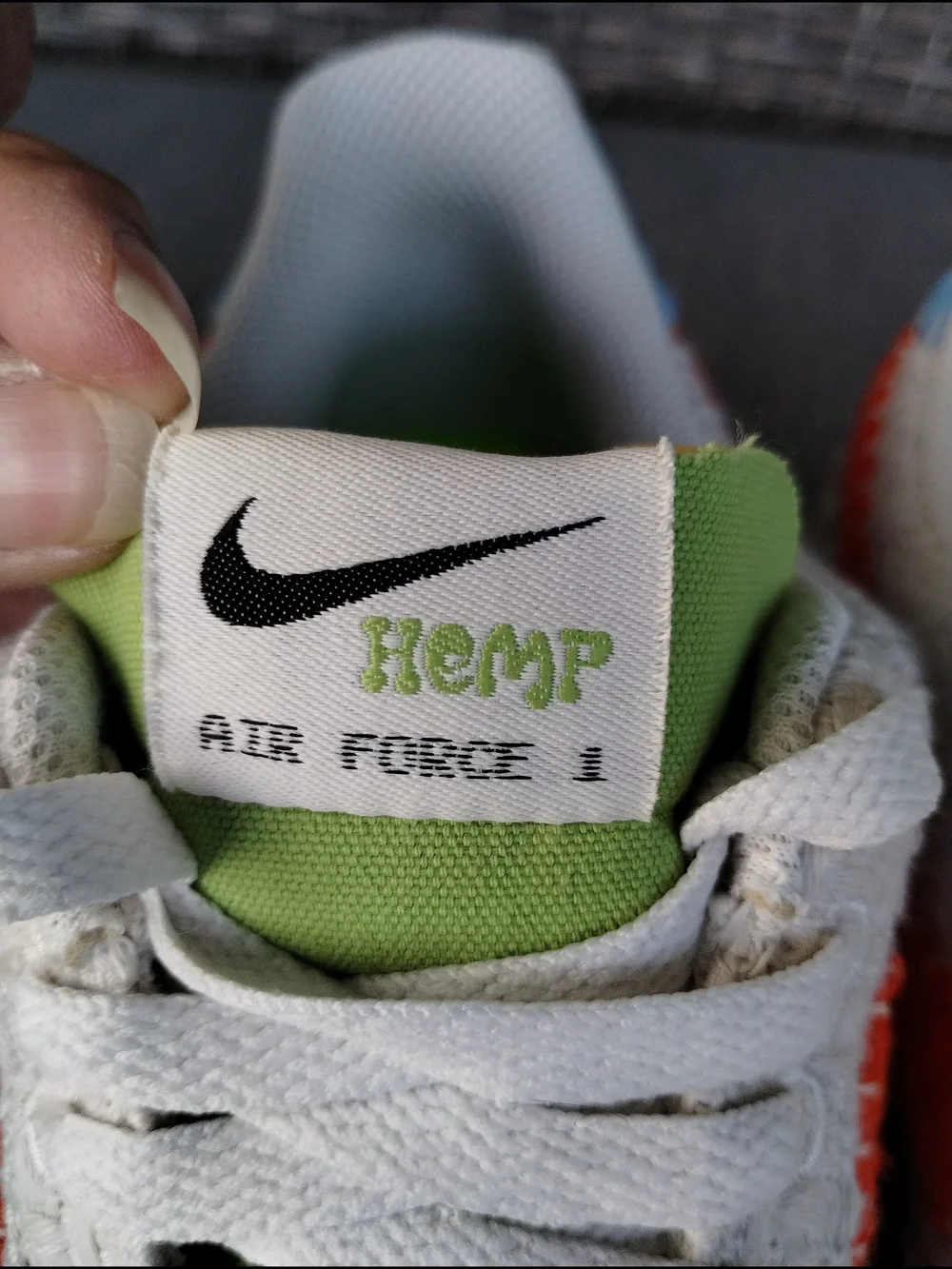 Nike Air Force 1 Hemp Sneakers Women’s 7.5 White Orange DV2117-100